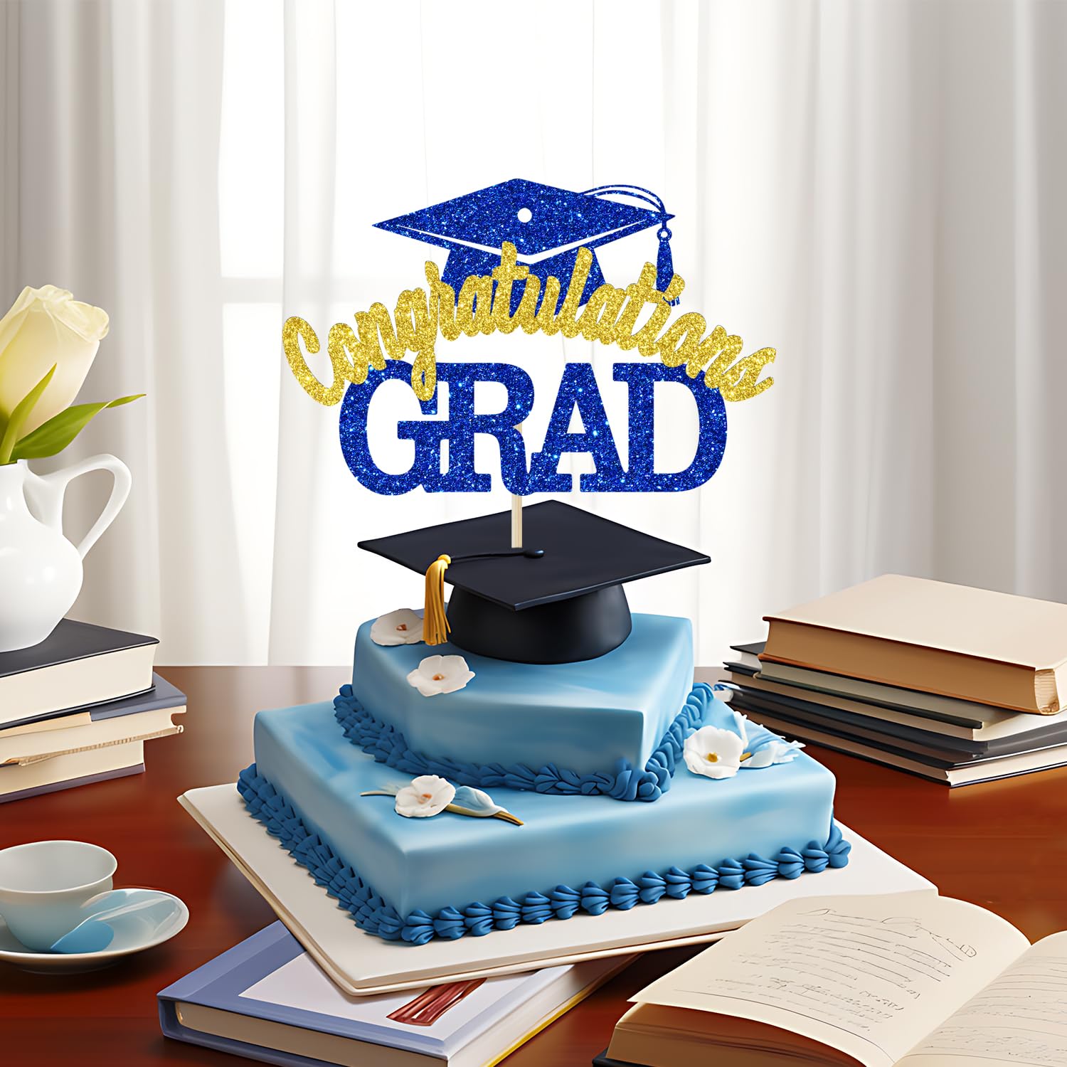 5 Stuks Gefeliciteerd Grad Cake Topper Acryl Je Deed Het