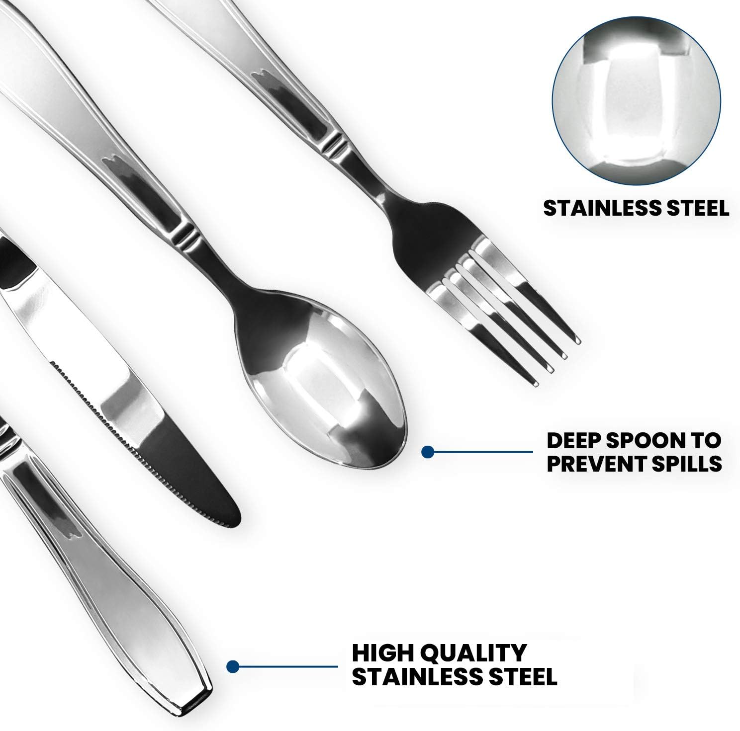 BunMo Weighted Utensils for Tremors and Parkinsons Patients - Heavy Weight Silverware Set of Knife, Fork and Spoon - Adaptive Eating Flatware (4 Pieces) : Everything Else