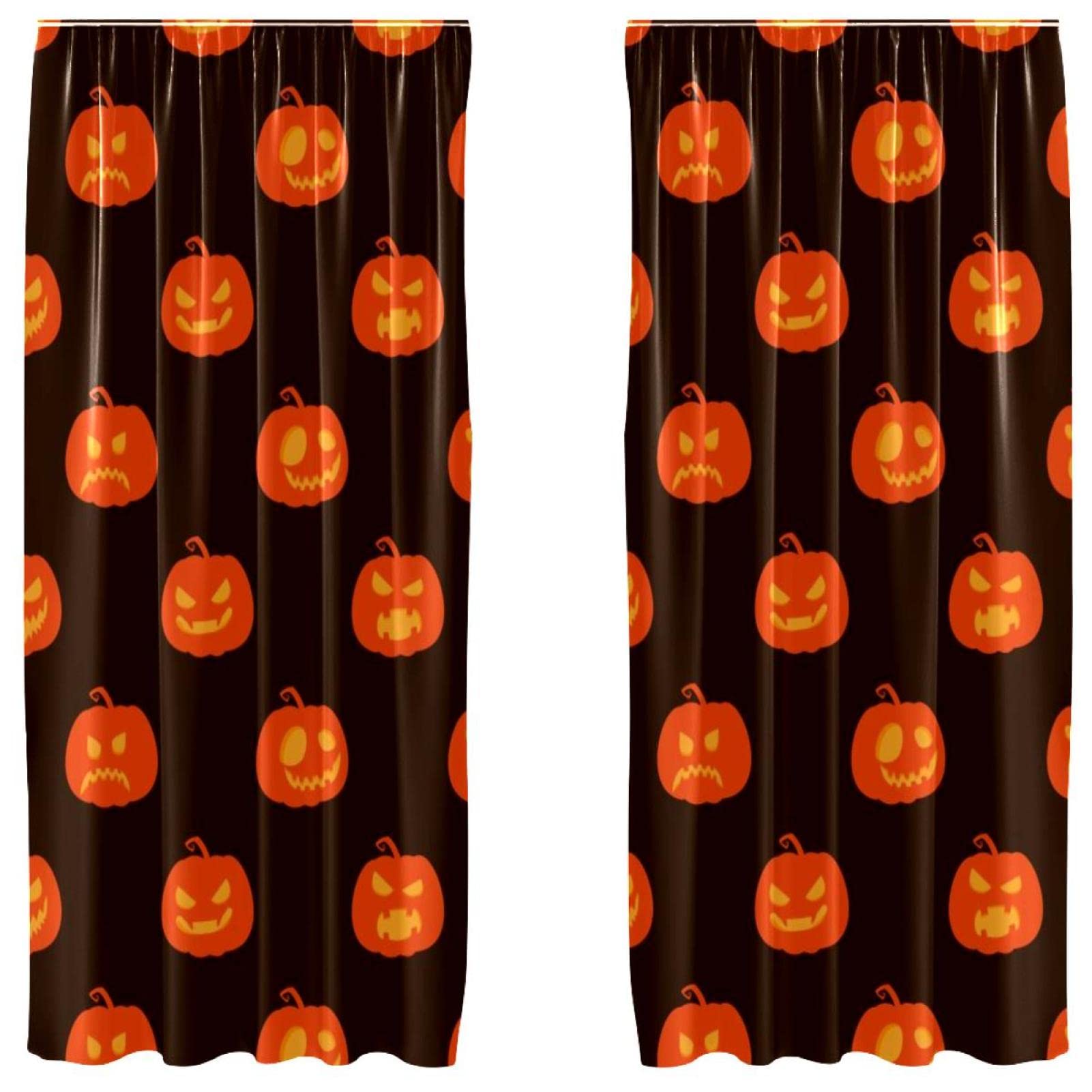 Cortinas opacas infantiles de microfibra con diseño decorativo de Halloween