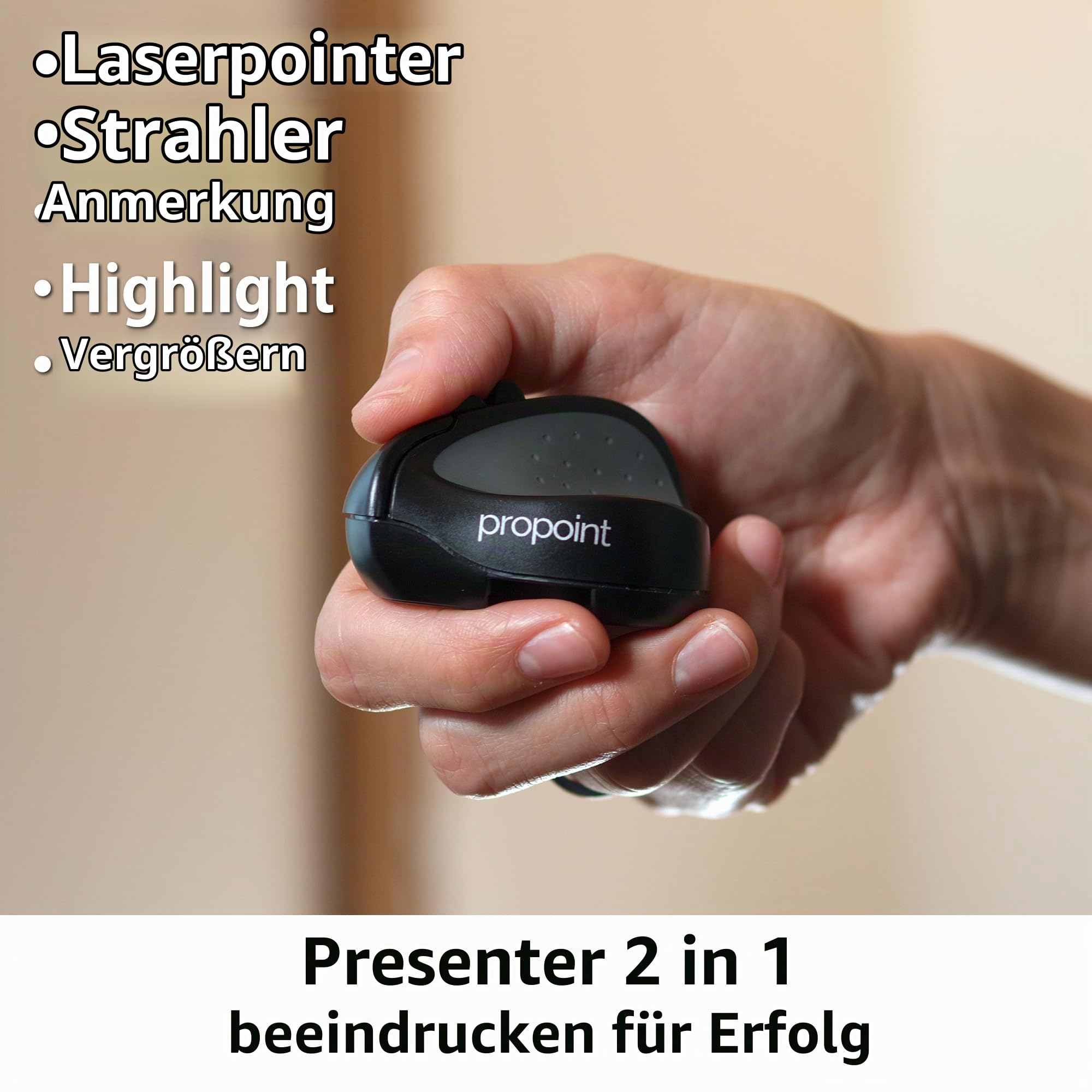 Swiftpoint ProPoint Wireless Ergonomic Mouse & Presentation Clicker with Health Software, Vertical Pen Grip, Virtual Laser Pointer & Spotlight, Compatible with iPad & Includes iOS App, Black/Gray