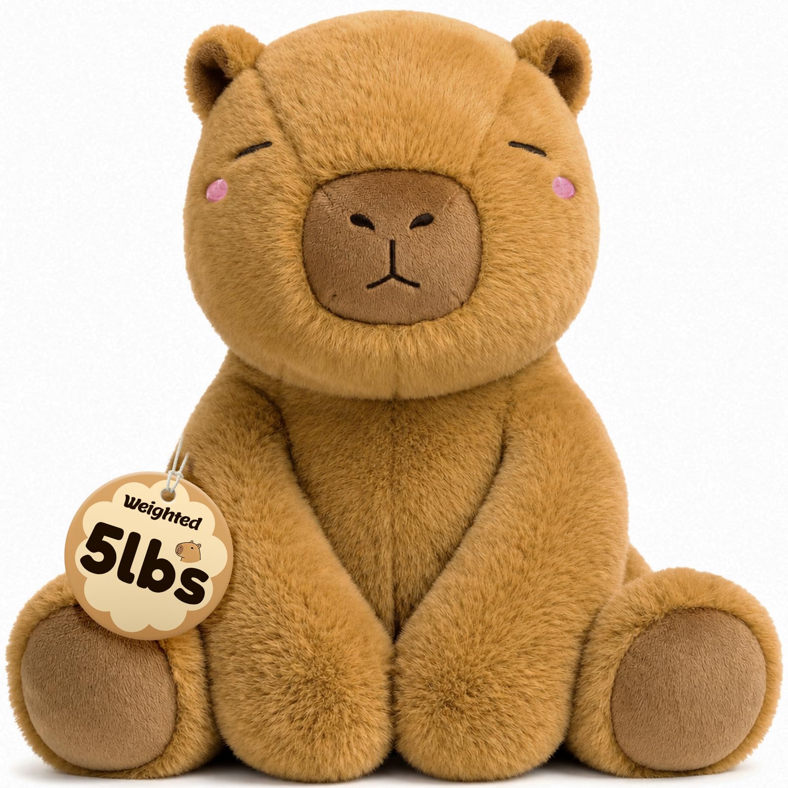 SQEQE 5lbs Weighted Capybara Stuffed Animal, 20-Inch Sensory Plush