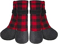 Vista 45 de BEAUTYZOO Calcetines antideslizantes para perros, zapatos para perros para pavimento caliente/frío, nieve y días de lluvia, botines de agarre