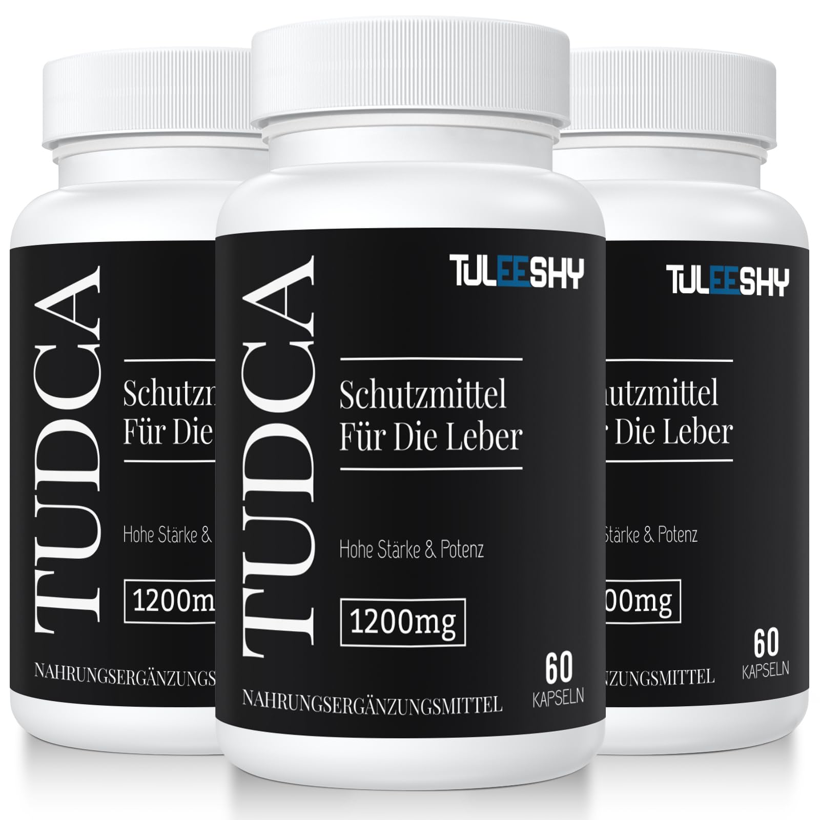 TUDCA Kapseln - Hochdosiertes Nahrungsergänzungsmittel mit Tauroursodesoxycholsäure | 1200 mg pro Portion, 60 Kapseln | Glutenfrei, ohne Gentechnik
