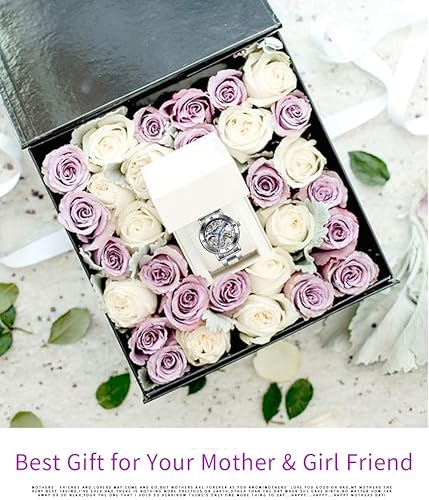 Miniatura 7 de IK - Reloj automático para mujer Steampunk con cuerda automática pulsera de plata mecánica reloj de pulsera para mujer