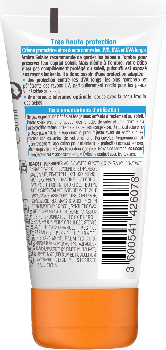 Garnier Ambre Solaire Kids Sensitive Expert + Zonnebrandcrème - 50 ml (SPF 50+)