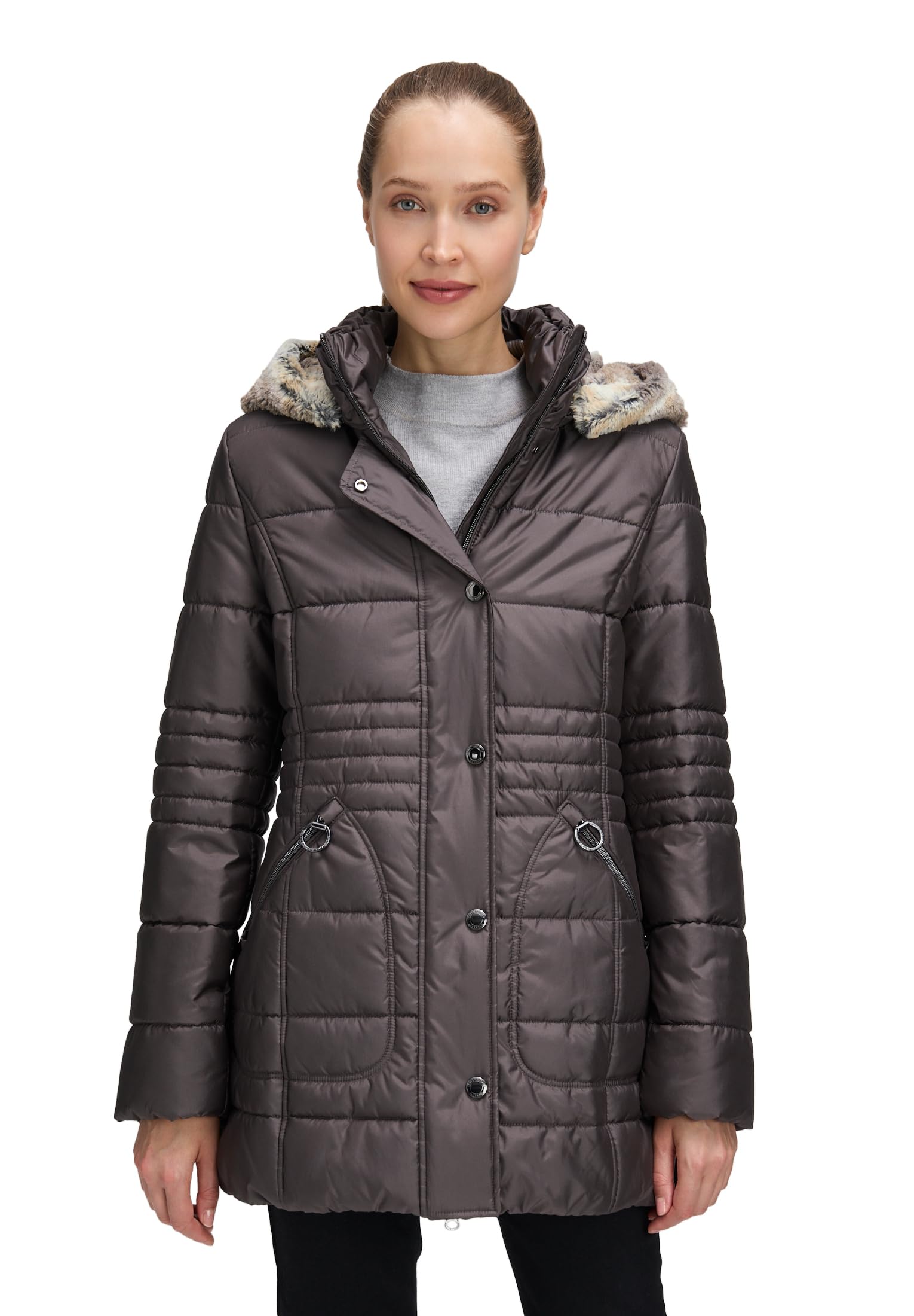 Betty Barclay Damen Outdoorjacke mit Abnehmbarer Kapuze