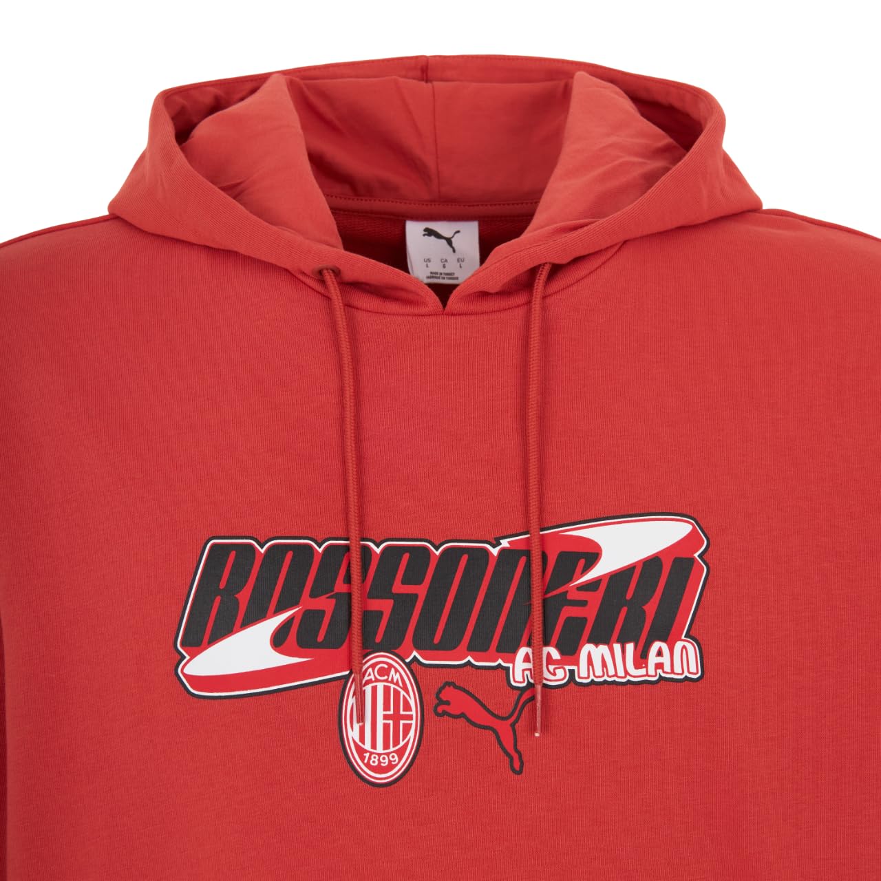 A.C. Milan Bluza z logo A.C. Oficjalny produkt Milan i Puma Uniseks Felpa Con Cappuccio Ftblculture