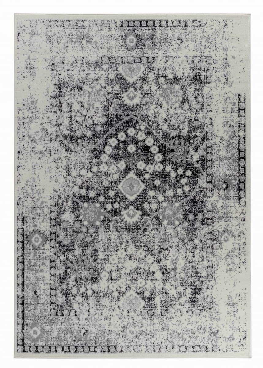 4 x 6 ft. Black Oriental Rectangle Area Rug - Black - 4 x 6 ft.