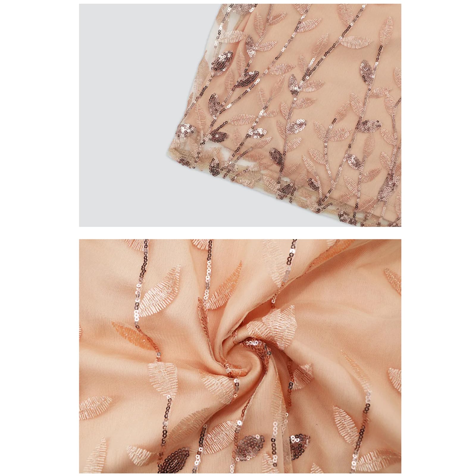 TEidea Vestito Donna Elegante Abiti Bianchi con Paillettes: Abito A Maglie A Manica Corta per Donne, Perfetto per Feste, Balli E Occasioni Speciali