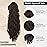 Flufymooz Ponytail Extension, 26 Inch Drawstring Ponytail Hair Extensions for Women Long Curly Wavy Pony Tail Natural Wavy Synthetic Hairpiece for Women, Daily Use Party (Dark Chocolate Brown)