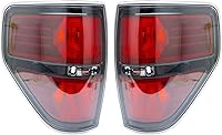 Vista 10 de Carcasa de luz trasera compatible con lámparas de freno traseras del lado del conductor y del pasajero de Ford F150 F-150 2004-2008