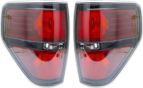 Miniatura 10 de Carcasa de luz trasera compatible con lámparas de freno traseras del lado del conductor y del pasajero de Ford F150 F-150 2004-2008