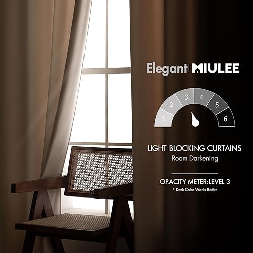 Miniatura 5 de MIULEE Cortinas de terciopelo de 84 pulgadas de largo, 2 paneles de cortinas de lujo para oscurecer la habitación, para dormitorio, sala de estar,