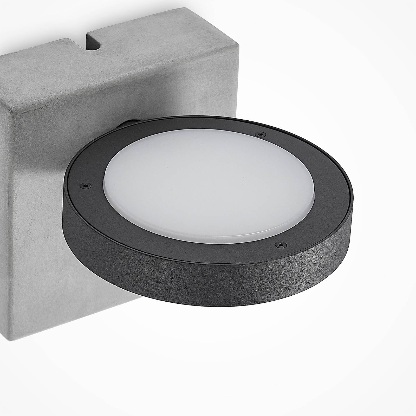 Lucande Applique da esterni con sensore di movimento (Moderno) colore Nero, in Alluminio lampadina inclusa parete esterna/parete casa abitazione terrazzo und balcone