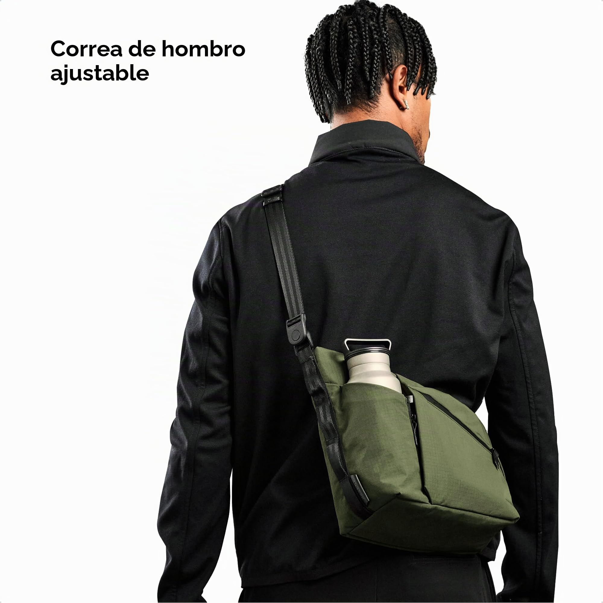 ALPAKA Flow Satchel - Bolso Cruzado EDC de 4 L para Viaje y Ciudad, Bandolera Resistente al Agua con Bolsillo para Botella y Llavero Magnético