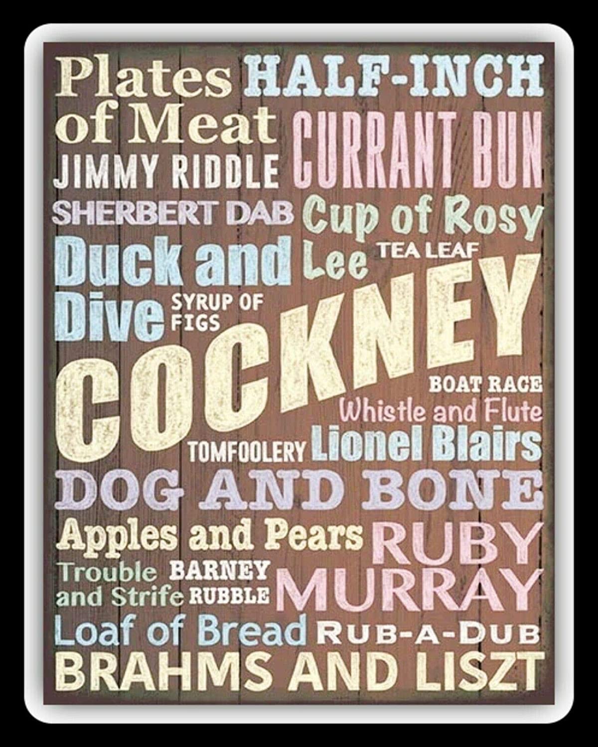 Rifosa A7 6"X8" Cockney Rhyming Slang London Plaque Tin Metal Sign