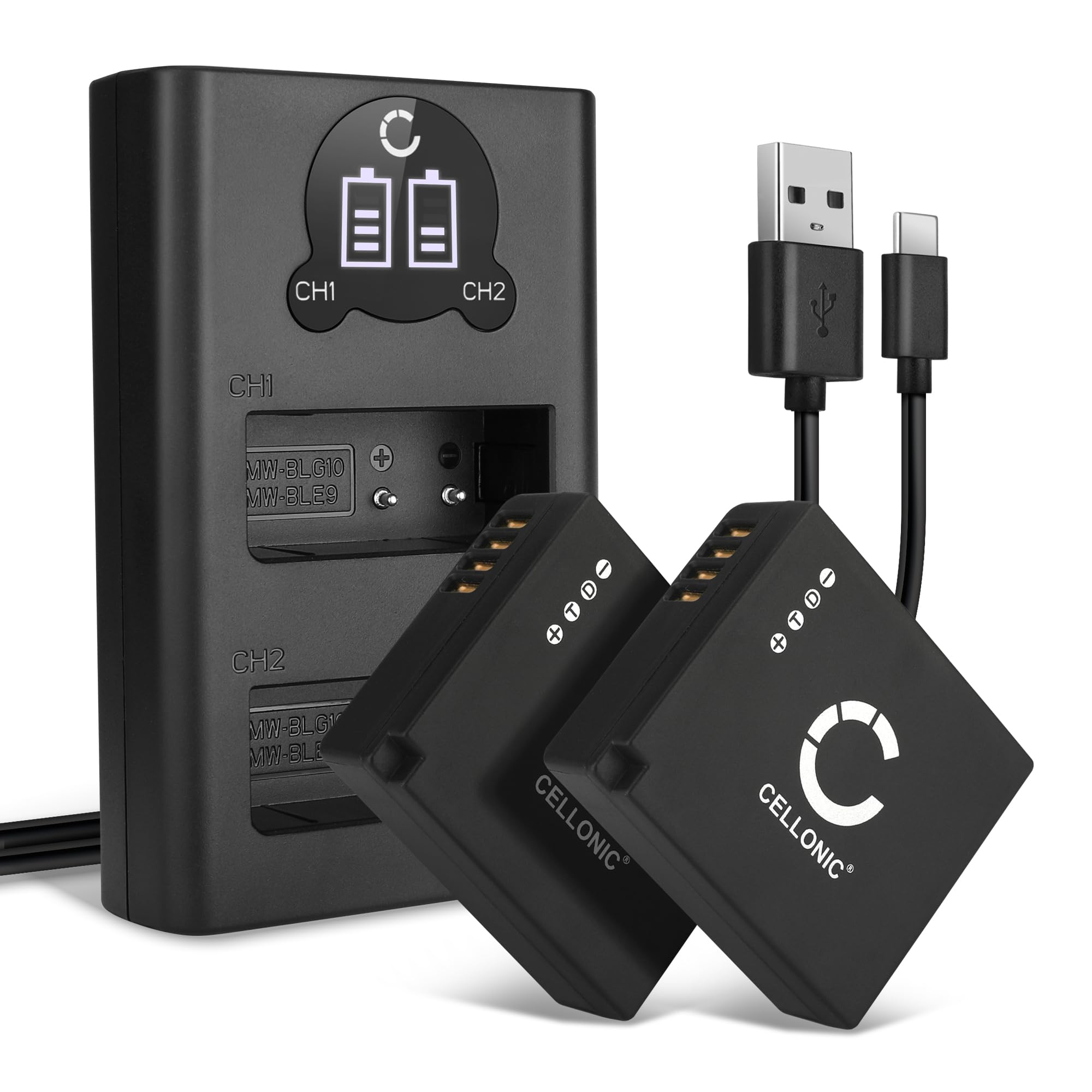 CELLONIC 2X wysokiej jakości akumulator kompatybilny z Leica D-LUX 7 D-LUX (typ 109), BP-DC15 BP-DC15-E BP-DC15-TK BP-DC15-U 750 mAh + podwójna ładowarka BC-DC15 BC-DC15-E akumulator zapasowy