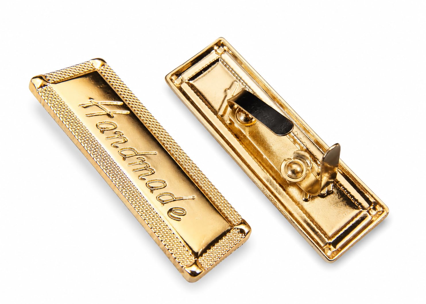 Tia Purse Making Accessories for Purse, Bags, Clothes Decorative for DIY Works (Metal Badge Handmade-Golden-2Pcs)-picture-17