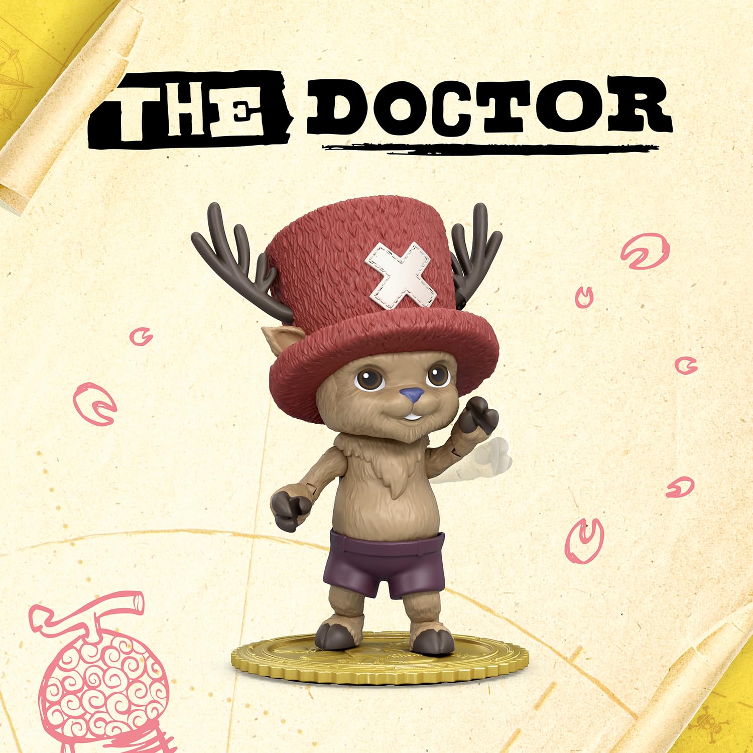 Figura de acción de Tony Tony Chopper de One Piece de 10 cm con 6 Accesorios; Incluye Expresiones faciales Intercambiables, Bolso de medicinas, Vial médico y Base de exposición con Forma de Berry — view 5