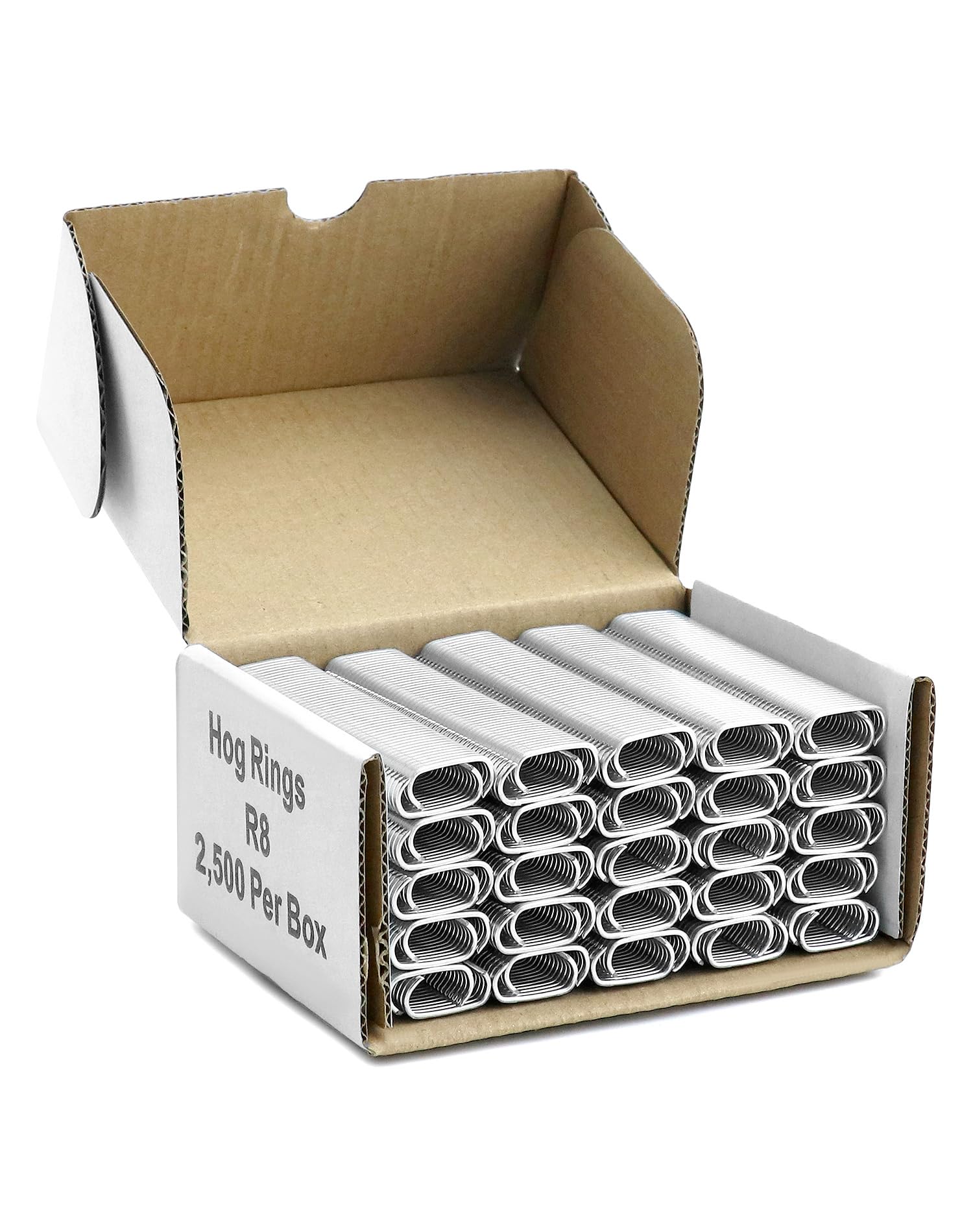 QWORK® 2500 pièces anneaux galvanisés pour clôture animale Cages Coussins de voiture