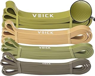 VEICK - Bandas de Resistencia para Entrenamiento, Bandas de Ejercicio, Bandas de Entrenamiento, Bandas de Asistencia para dominadas, Juego de Bandas elásticas largas y Pesadas para Hombres y Mujeres,