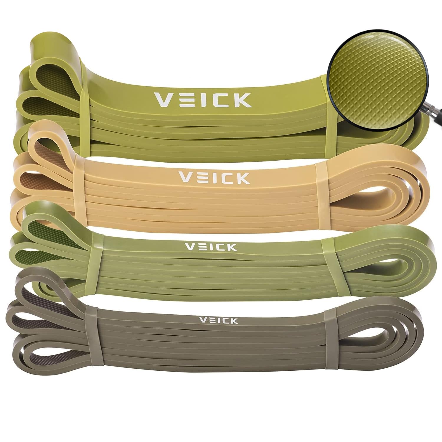 VEICK Resistance Bands for Working Out, Exercise Workout Bands, Pull Up Assistance Bands, Long Heavy Stretch Bands Set for Men Women, Power Weight Gym at Home Fitness Equipment