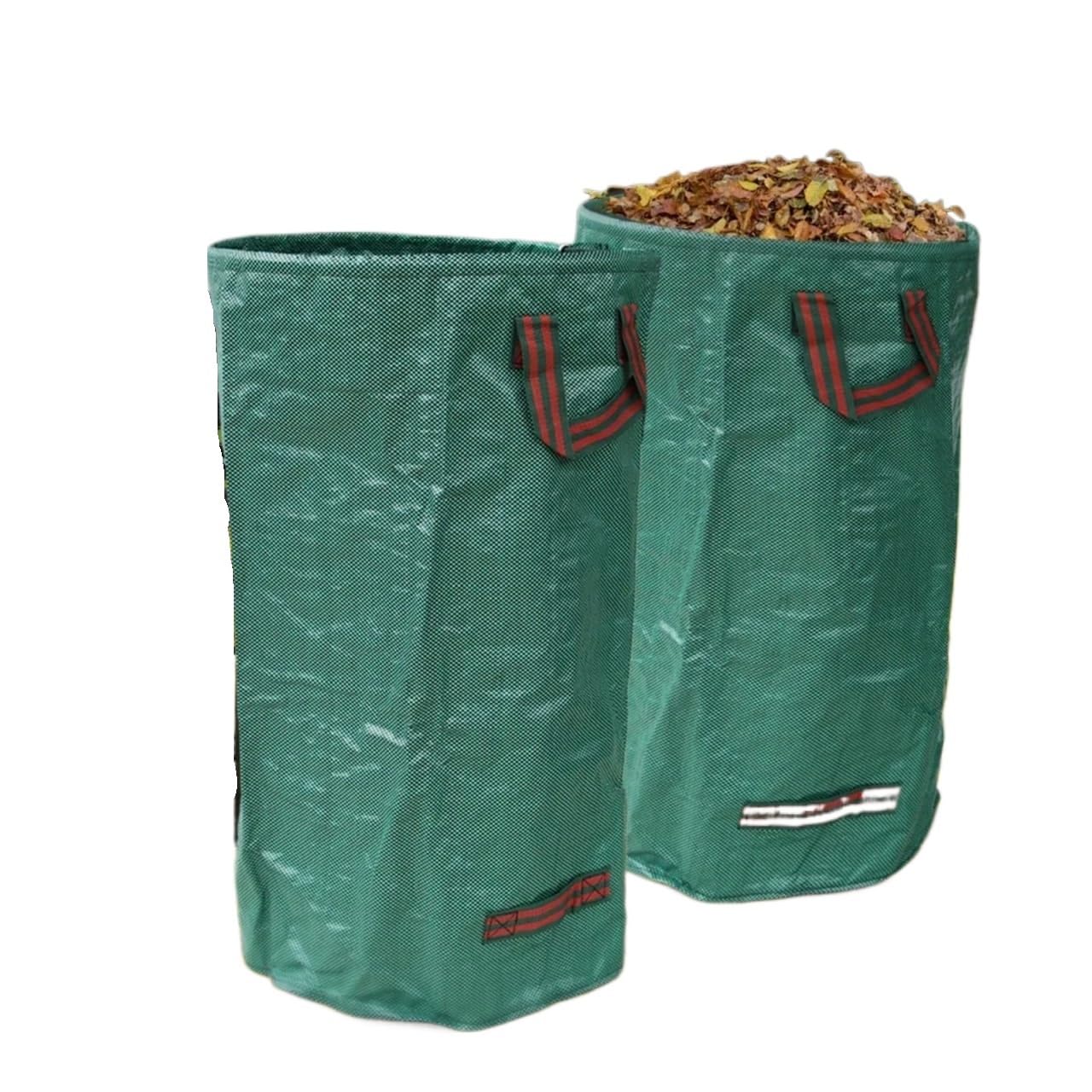 2 Stück 60L-500L Wiederverwendbarer PP-Stoff-Gartensack, Große Kapazität, Laubsack, Leichter Müll, Faltbar, For Im Freien FüR Laub(45x76cm-120L)
