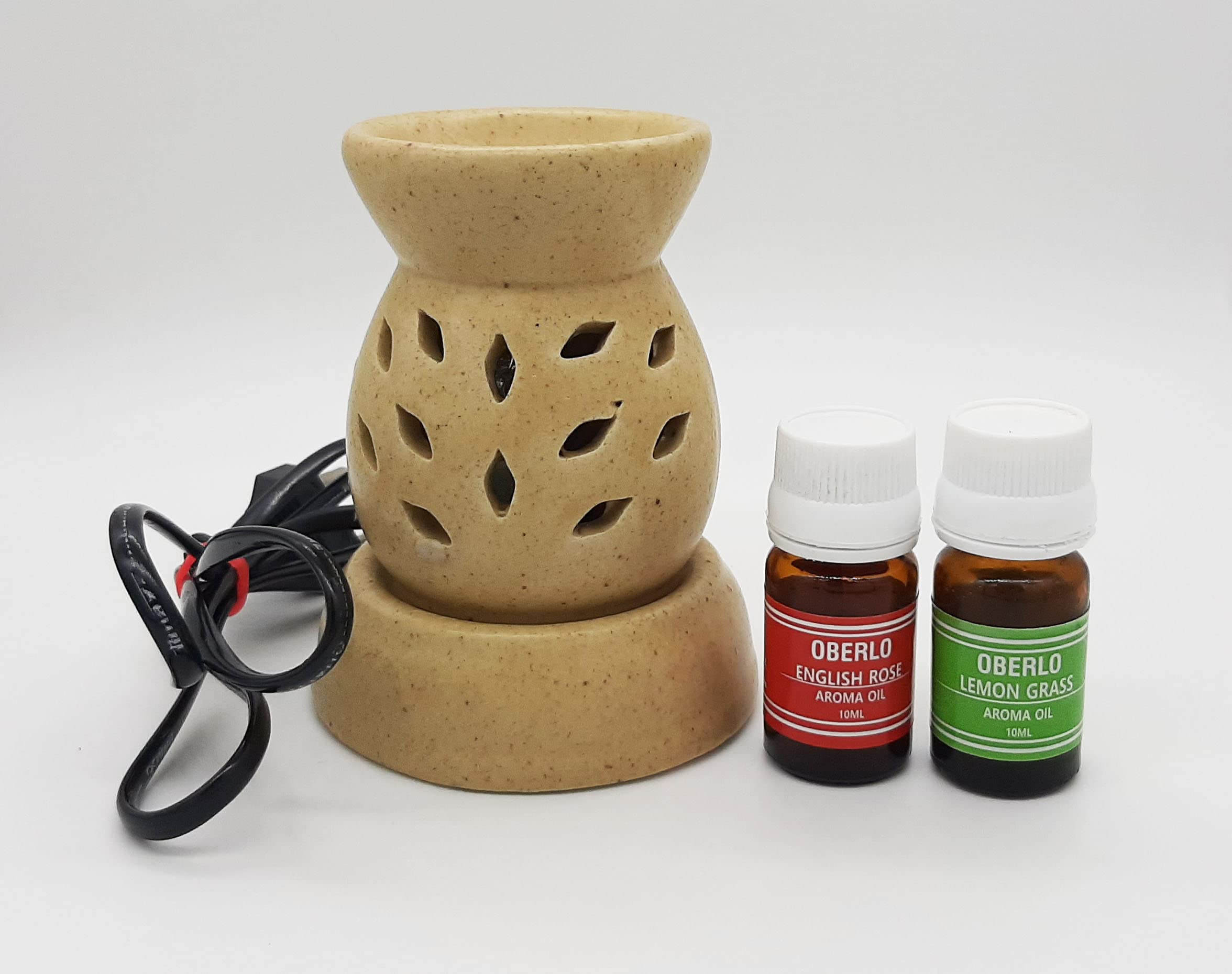 Oberlo Electric Diffuser Aroma Burner Oil Burner for Home with Aroma Oils (Rose,Lemongrass 20 ml Oil) (Rose, Lemongrass.) (B0BQV5DHHL) Amazon Price History, Amazon Price Tracker