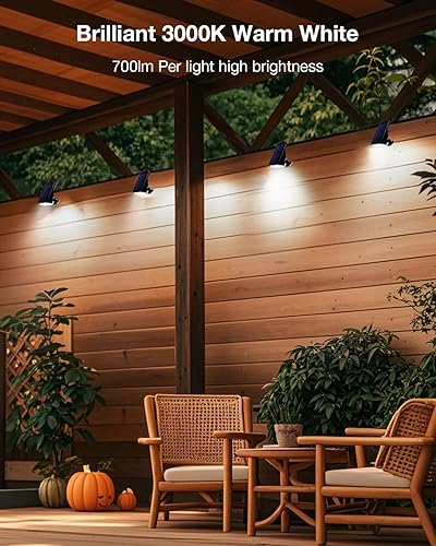 Miniatura 5 de Foco de energía solar para exteriores, impermeable, iluminación LED de acento para paisajismo para patio, árbol, plantas, paredes, camino, jardín,