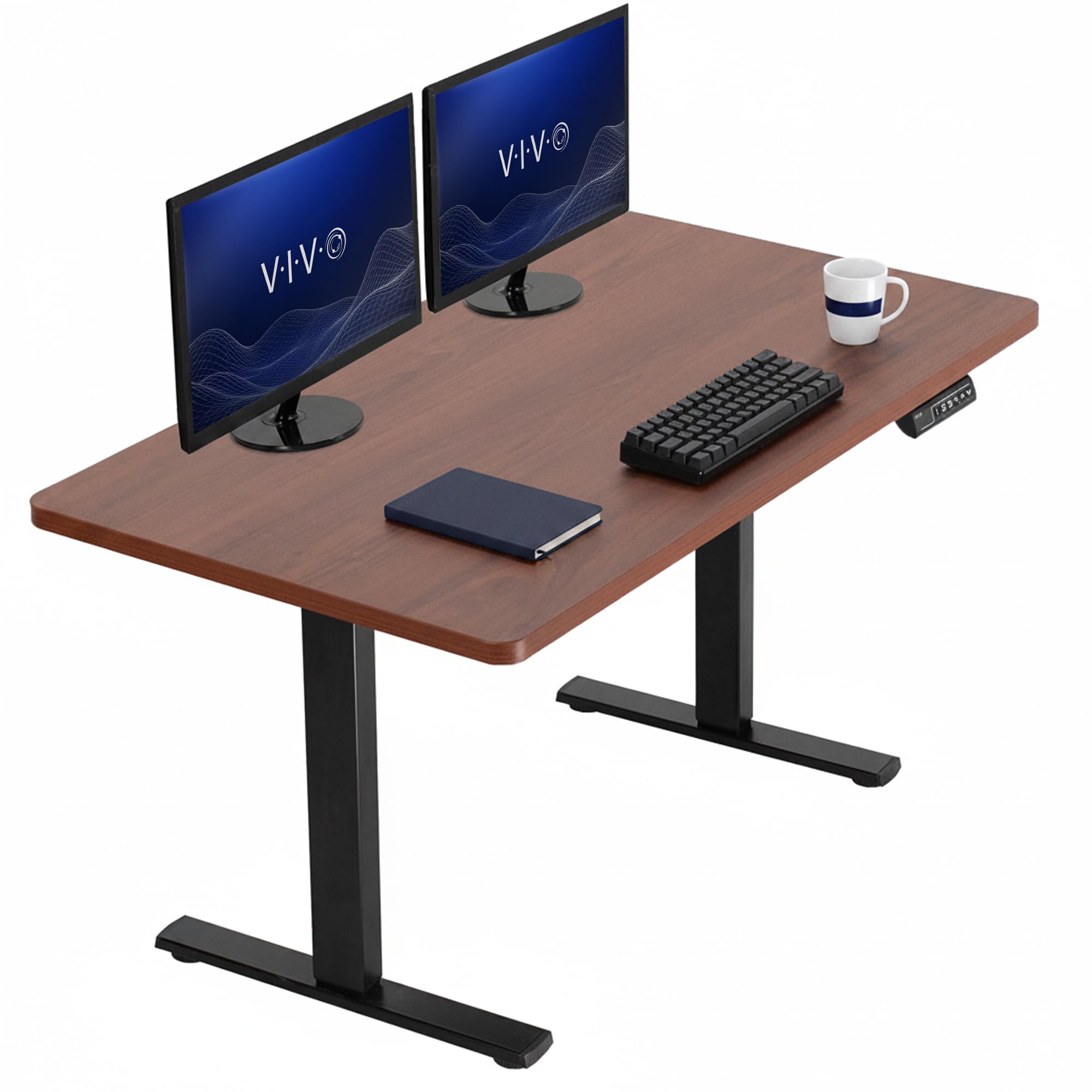 VIVO Dark Walnut 43 x 24 in Standing Desk, DESK-1B4D