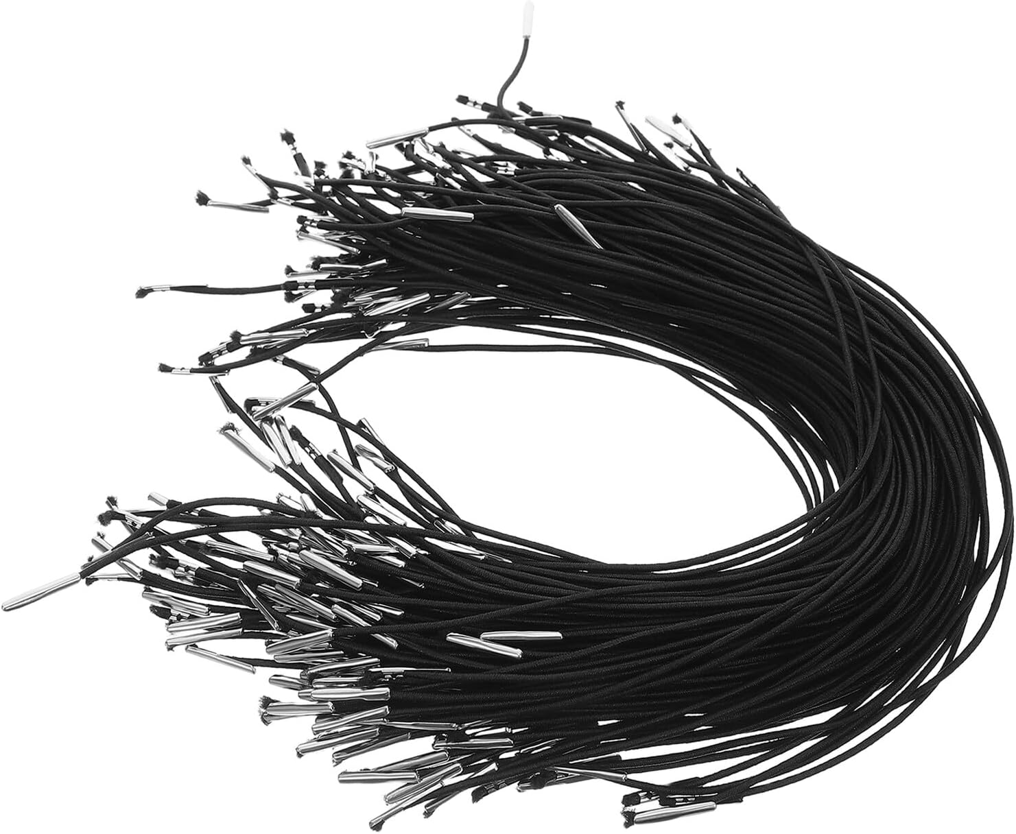 150pcs Black 1.5mm Elastic Hat Cord Mask Making Rope DIY Elastic Ropes for Masks Adjustable Face Strap for Handmade Costume Craft