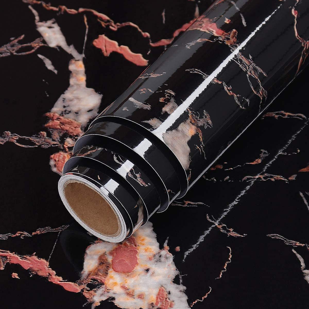 WISDOM Marble Wallpaper Furniture(60 X 300 Cm)Kitchen Counter,Cabinet Makeover,Almirah,Plastic&Wooden Tabletop Self Adhesive Geometric Wallpaer(Black Gold 04) (B0CFYGF179) Amazon Price History, Amazon Price Tracker