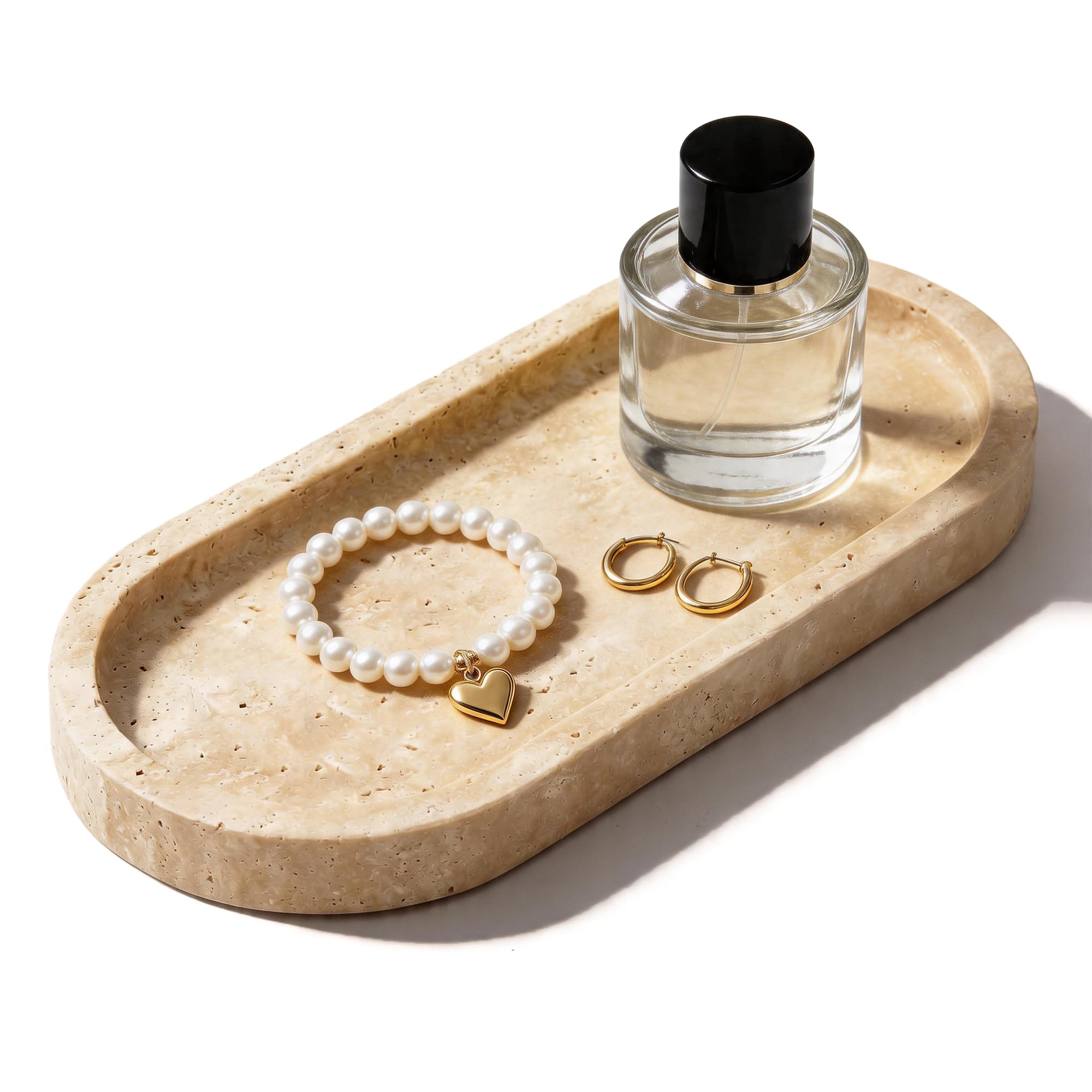 Amazon.com: WORHE Natural Travertine Vanity Tray Waterproof Italy