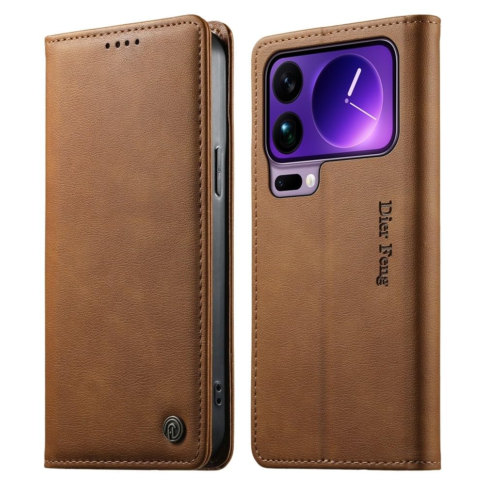 Étui Xiaomi Redmi Note 14 Pro Plus marron clair parfait pour vos sorties