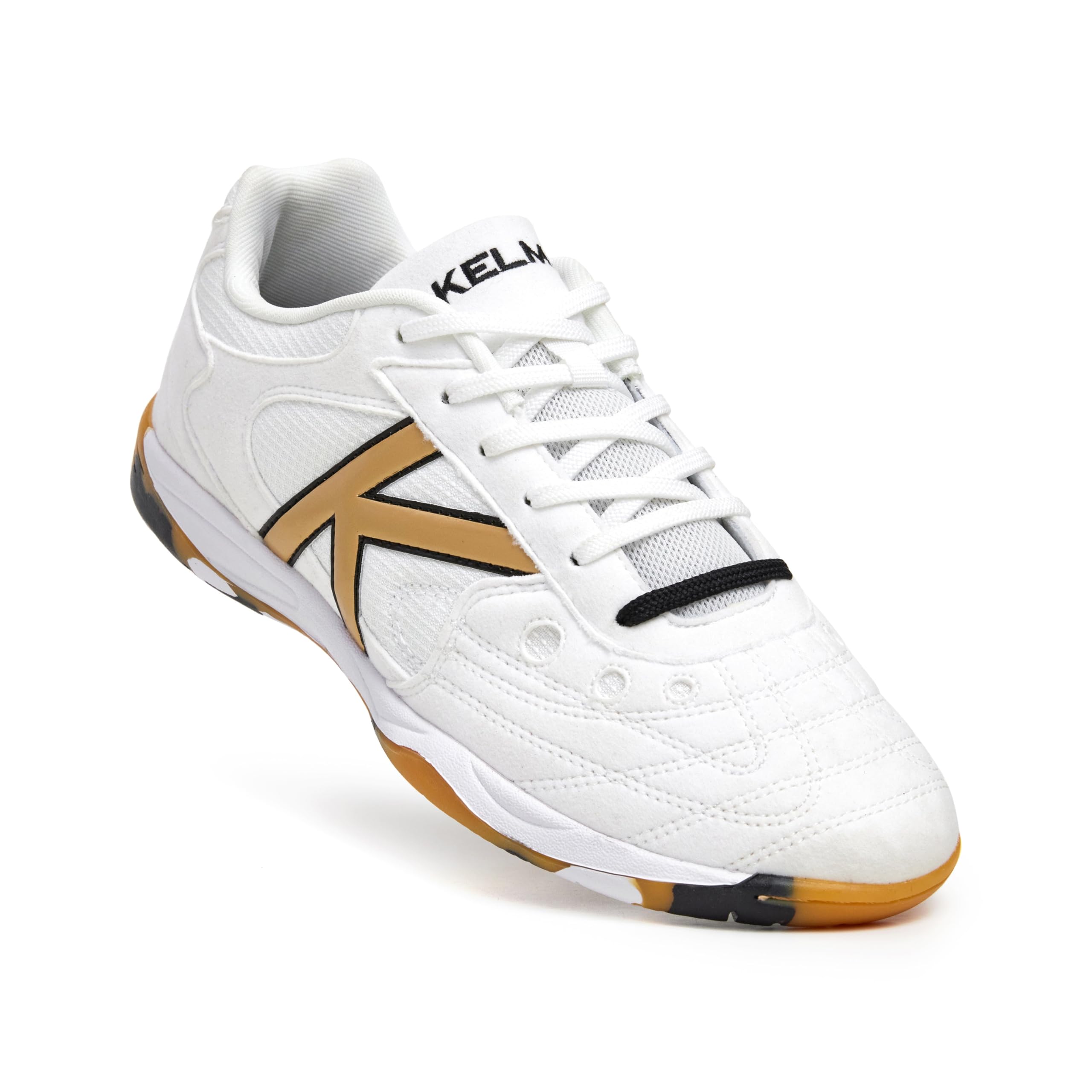KELME Zapatillas De Fútbol Sala Indoor Copa Special Player Blanco-Oro-Negro