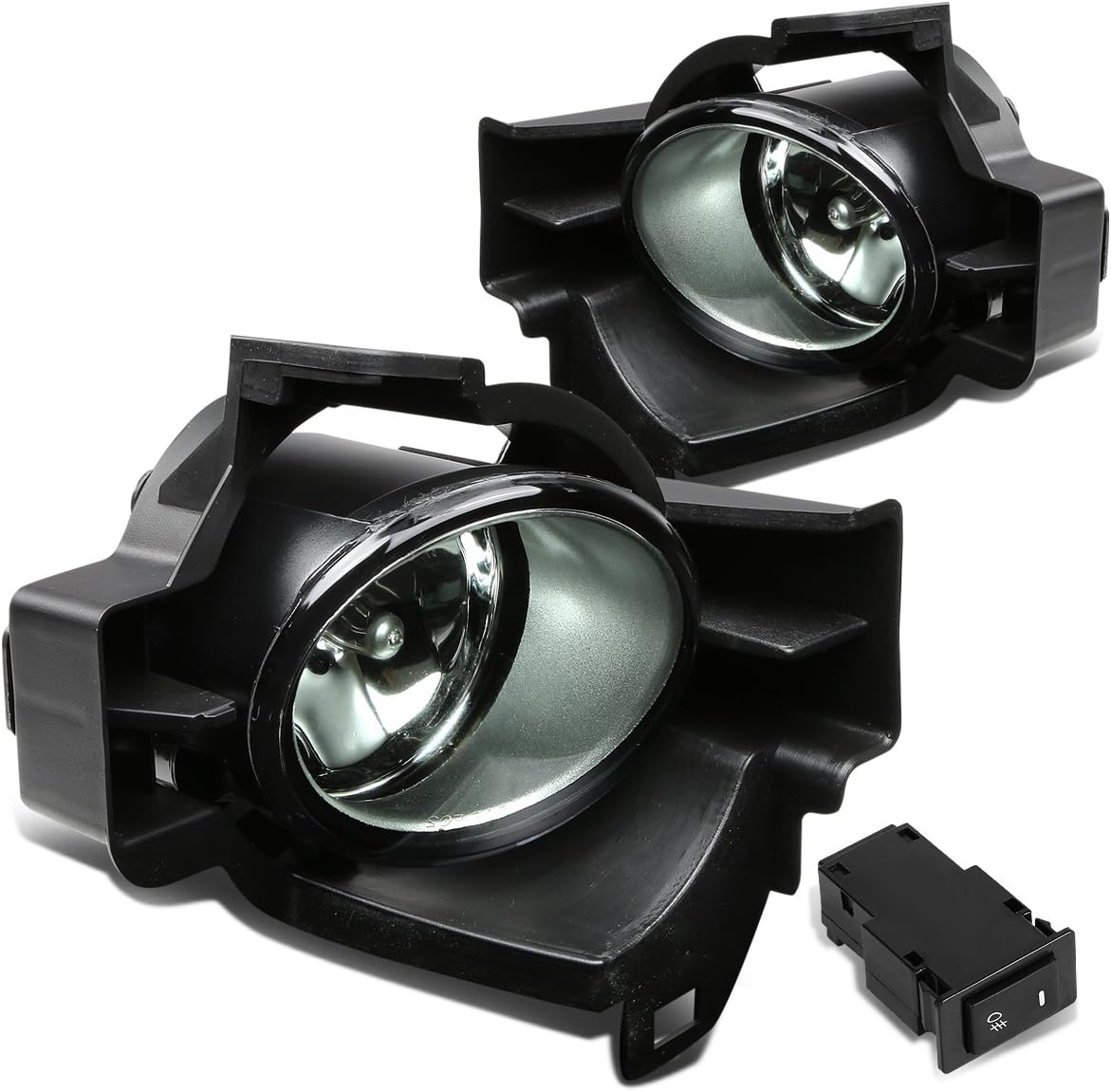 Auto Dynasty Fog Lights Assembly Compatible with 2010-2012 Nissan Altima 4Dr Sedan Front Bumper Driving Fog Lamps w/Switch, Driver and Passenger Side, Amber Lens