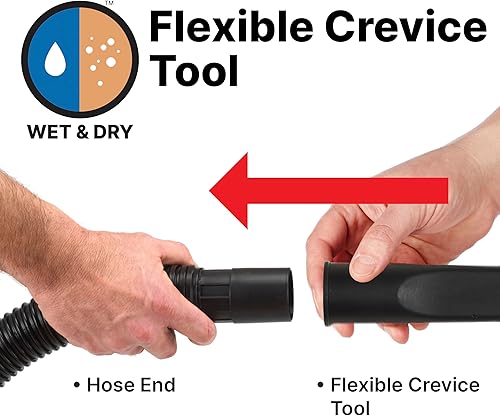 Miniatura 4 de Shop-Vac 9017900 Herramienta flexible para hendiduras de 1 1/4 pulgadas