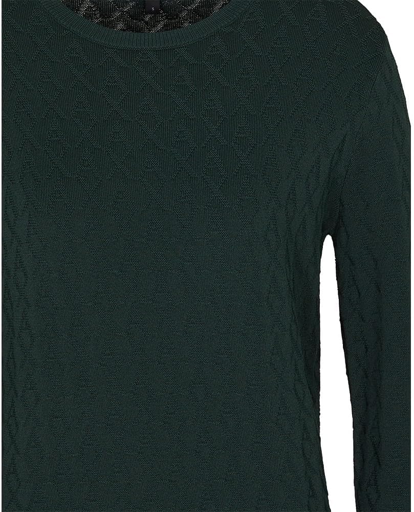 Armani Exchange Womens Allover Monogram Logo Long Sleeve Knit Top - Image 3