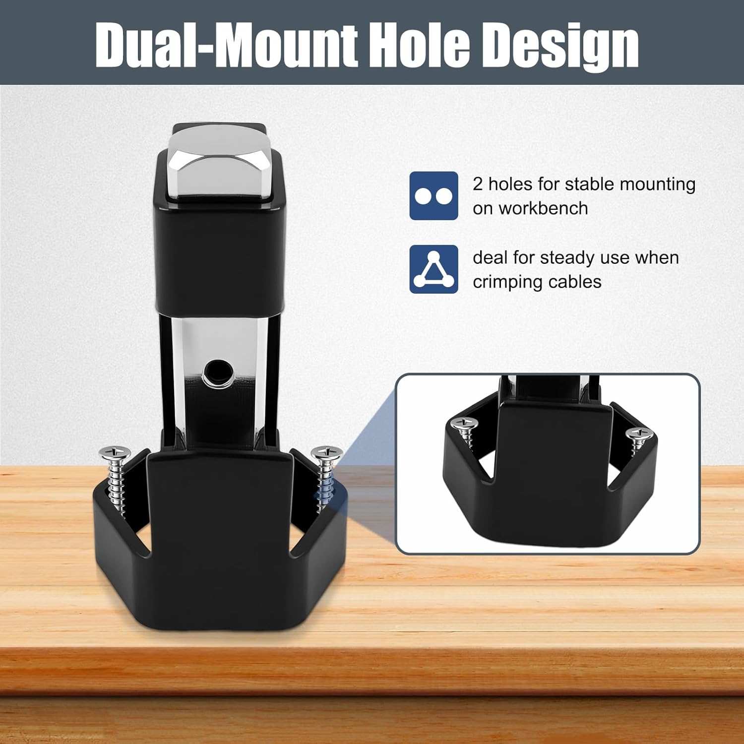 Hammer Lug Crimper Tool for 8 AWG to 0000 AWG Battery & Welding Cables, Heavy Duty Crimping for Electrical, Automotive & Industrial Applications