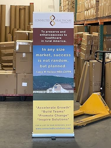 Miniatura 8 de JUST 4 SIGNS Cartel retráctil de impresión personalizada de 31 pulgadas de ancho x 72 pulgadas de alto con soporte de pancarta y estuche de viaje