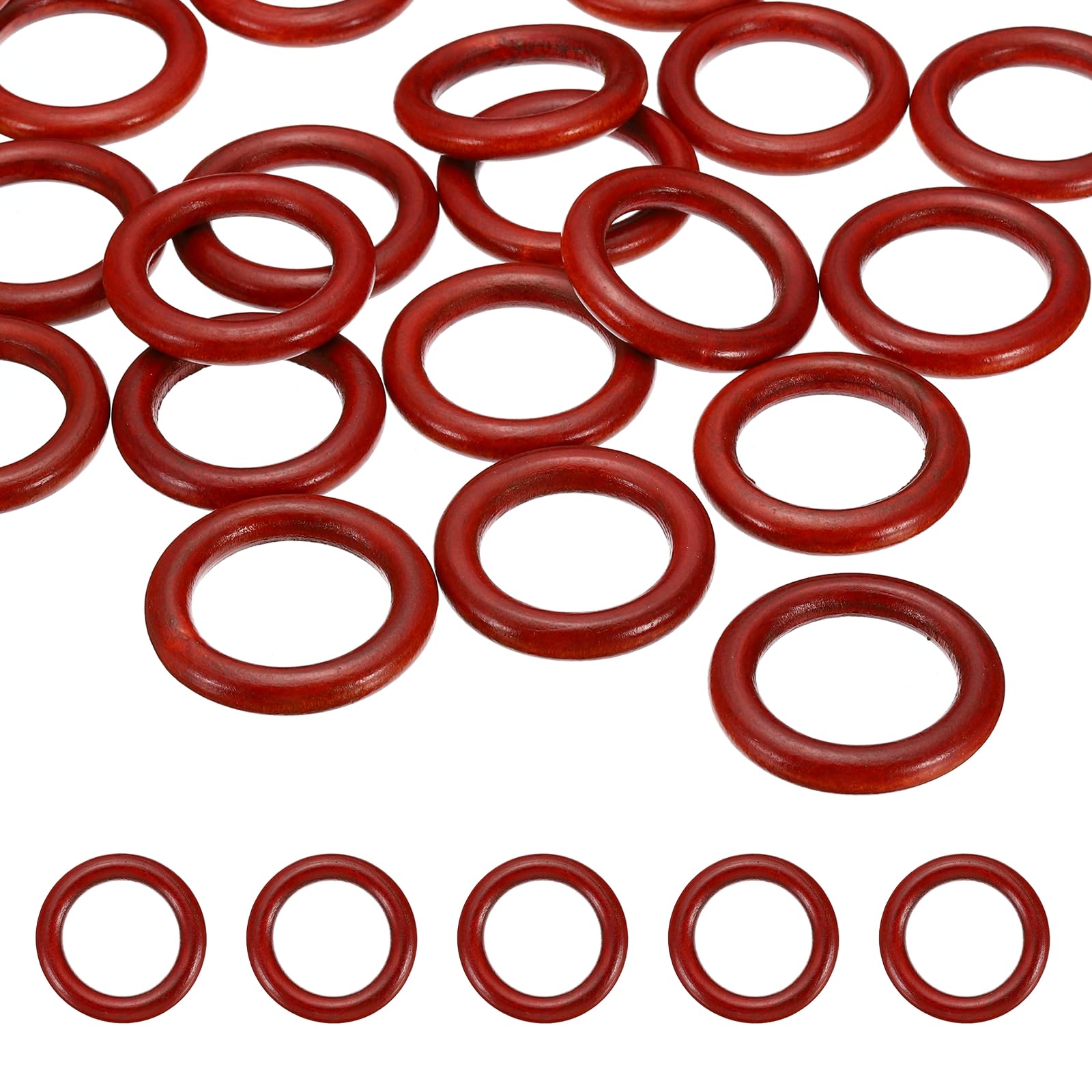 PATIKIL 50mm Natural Wooden Rings