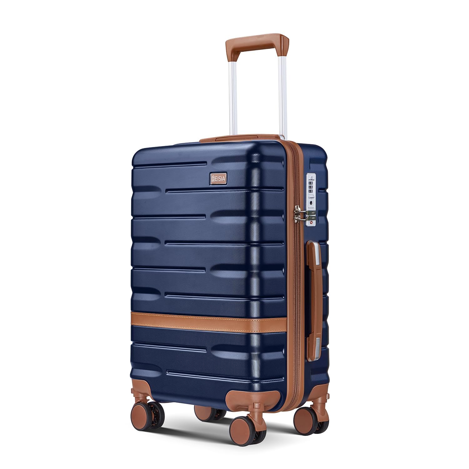 Carry On Luggage Sets,20 Inch Carry-on Suitcase with Spinner Wheels,PC+ABS Lightweight Hardshell with TSA lock,Airline Approved YKK Zippers (navy)