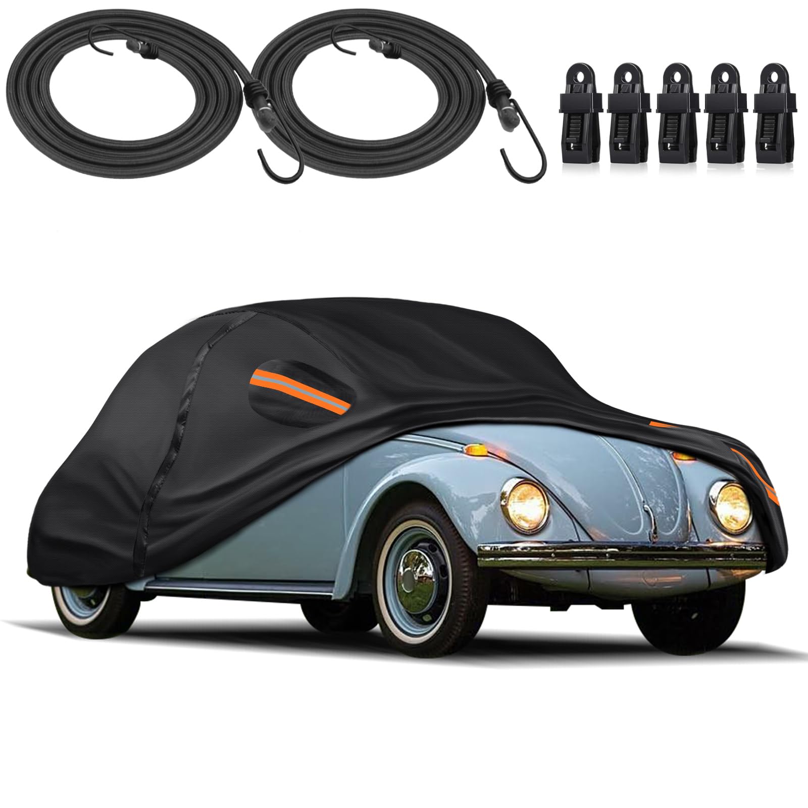 KEYOOG Car Cover Waterproof All Weather Fit for Volk-swagen Beetle Bug 1960-1979 600D Oxford Cloth Heavy Duty Sun