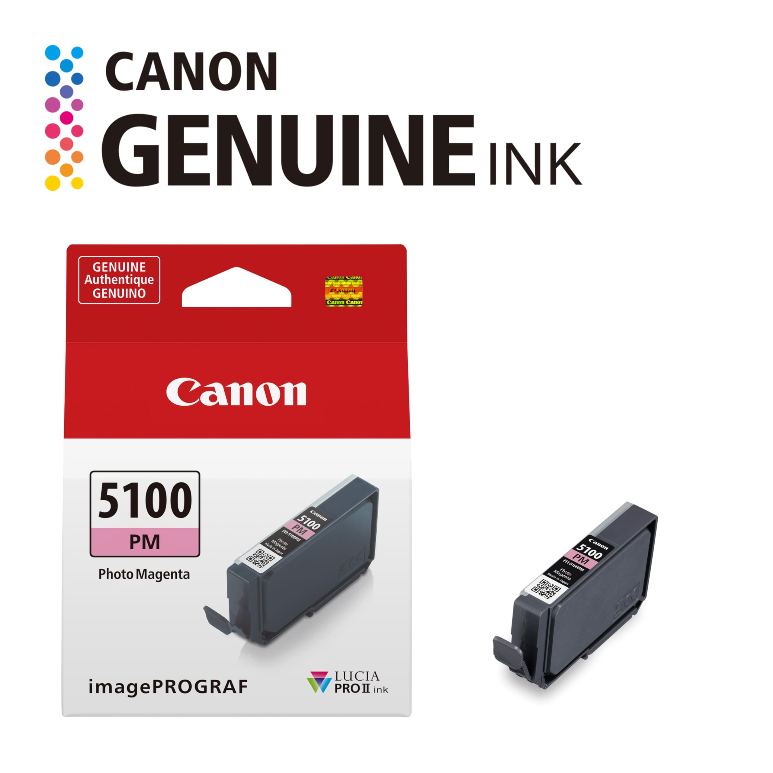 Amazon.com : Canon PFI-5100 Genuine Photo Magenta Ink Tank