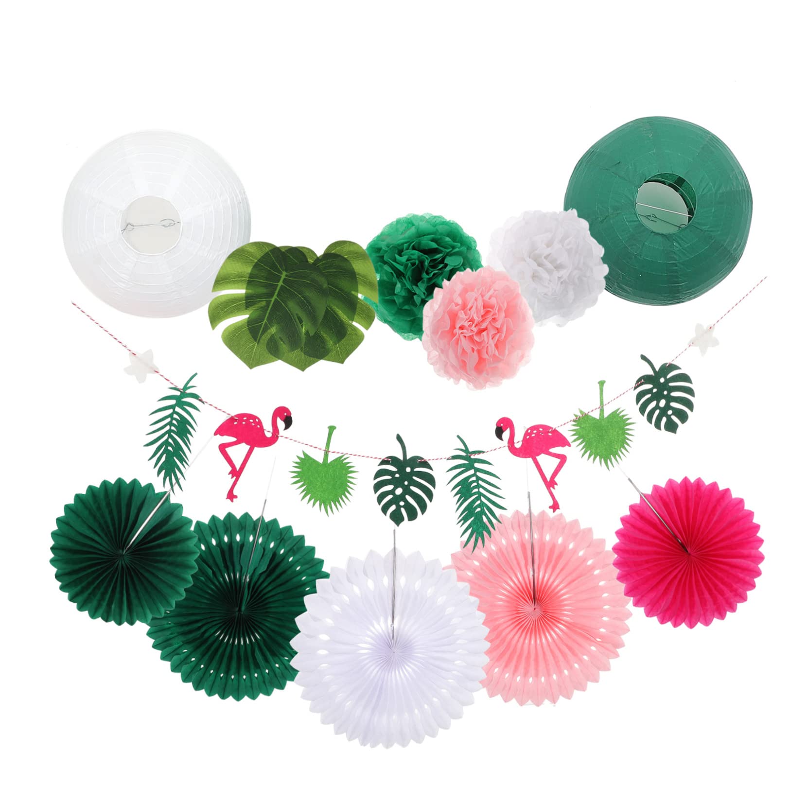 Zerodeko Decorazioni Sospese con Foglie di Palma per Feste Tropicali Decorazioni per Feste Hawaiane Forniture per Hawaiane