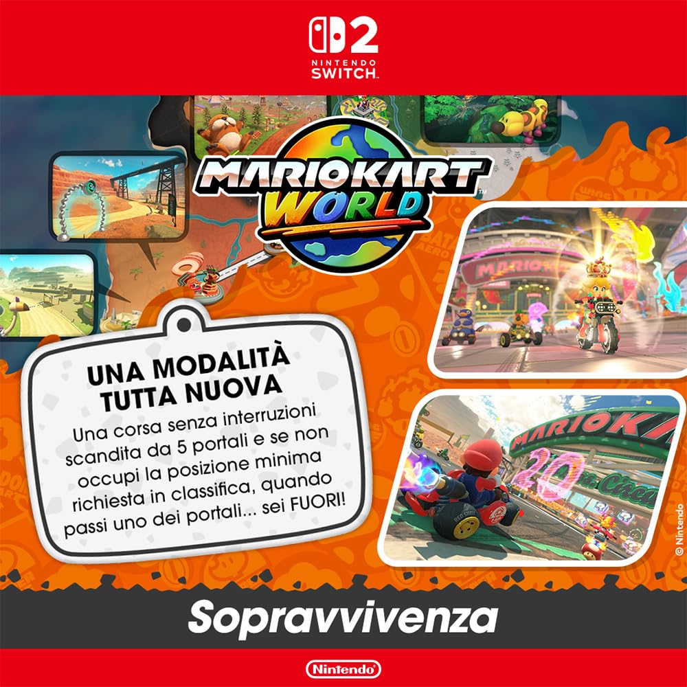 Mario Kart World Nintendo Switch ソフト Mario Kart World - Ed. Italiana - Versione su scheda