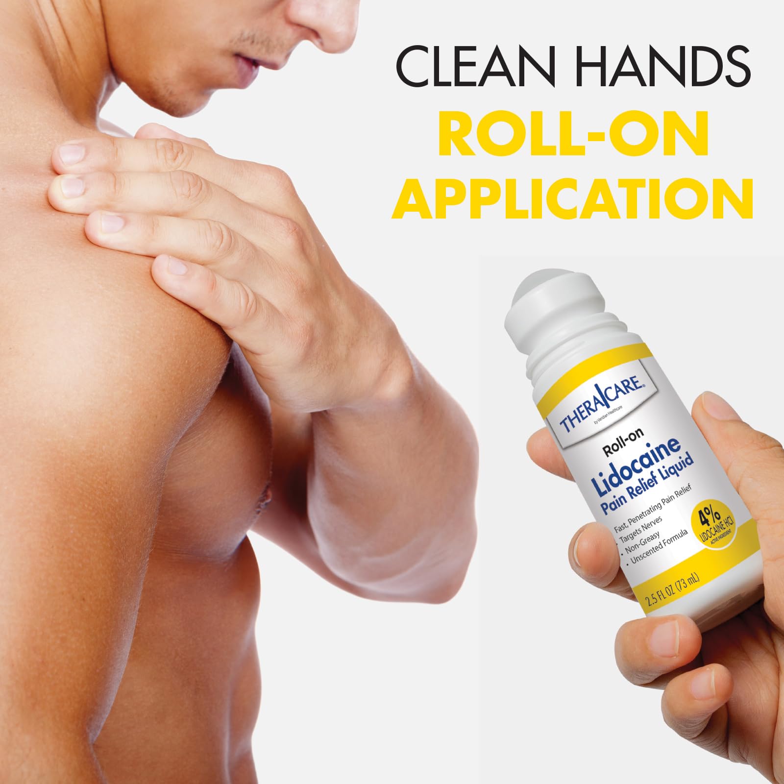 Thera Care 4% Lidocaine Pain Relief Roll-On, 2.5 oz (73 mL) — Amazon image 2