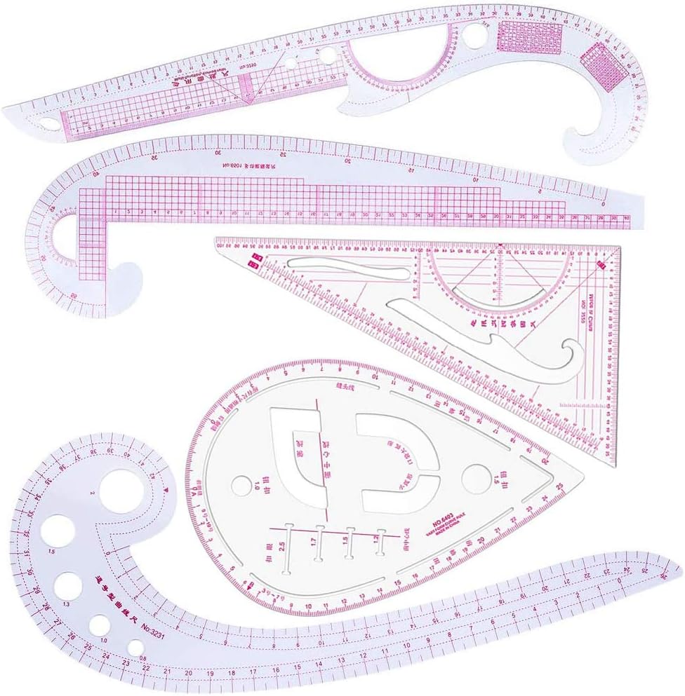 Set 4 Righelli Per Cucito - Squadre Sarti Per Disegno Moda E Abbigliamento - Foto 2