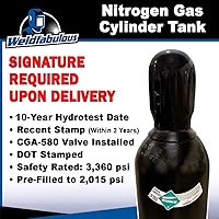 Vista 2 de Tanque de cilindro de gas nitrógeno de 125 cuft - COMPLETO