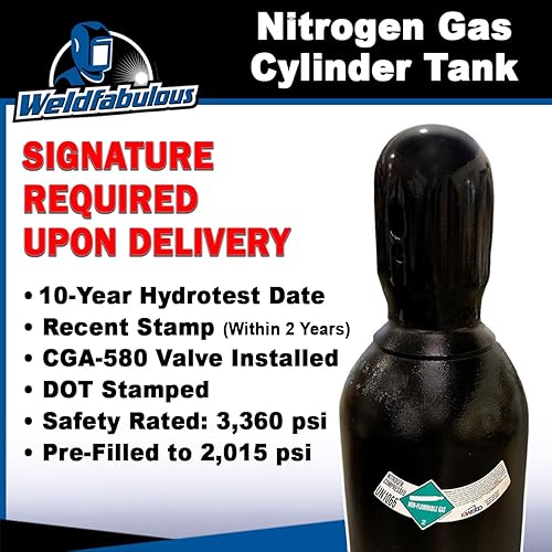 Miniatura 2 de Tanque de cilindro de gas nitrógeno de 125 cuft - COMPLETO